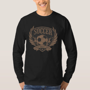 T-shirt Joueur de football en détresse La vie est centrée