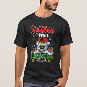 T-shirt Joueur de football favori de père Noël Ap Sport de