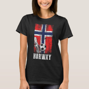 T-shirt Joueur de football norvégien patriotique Norvège D