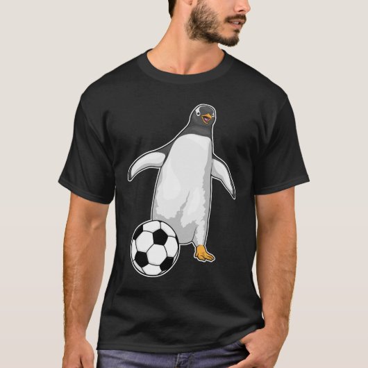 T-shirt Joueur de football Penguin (Devant)
