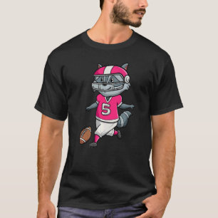 T-shirt Joueur de football Raccoon sauvage Animal Trash Pa