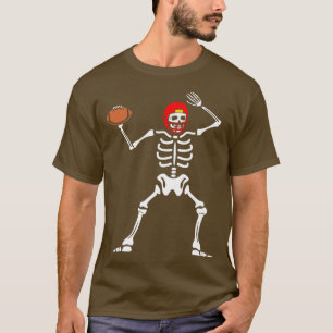 T-shirt Joueur de football Skeleton Football entraîneur Jo