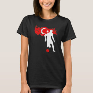 T-shirt Joueur de football turc Turquie Drapeau 1