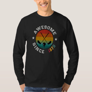 T-shirt Joueur de Golf Anniversaire 52 Ans Awesome Depuis