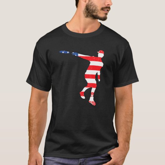 T-shirt Joueur de golf Frisbee Ultime Silhouette 4e O (Devant)