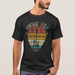 T-shirt Joueur de guitare 65e anniversaire Meilleur de 195