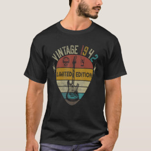 T-shirt Joueur de guitare 80e anniversaire Meilleur de 194