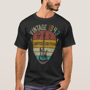 T-shirt Joueur de guitare 80e anniversaire Meilleur de 194