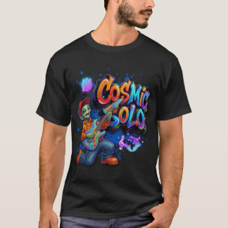 T-shirt Joueur de guitare alien solo cosmique Art musical