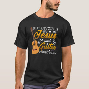 T-shirt Joueur de guitare de Jésus Acoustique Christ Music