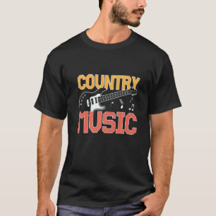 T-shirt Joueur de guitare musique country