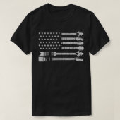 T-shirt Joueur de guitare patriotique cadeau Drapeau améri (Design devant)