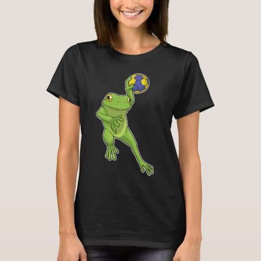 T-shirt Joueur de handball de grenouille (Devant)