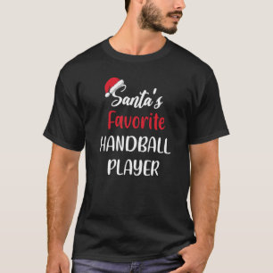 T-shirt Joueur de handball favori Santas Cadeau de Noël Ha