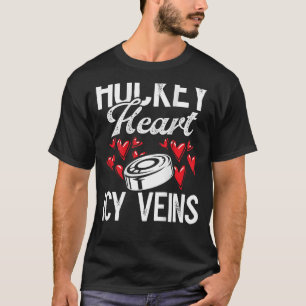 T-shirt Joueur de Hockey Coeur Icy Veines Backprint