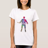 T-shirt Joueur de hockey coloré (Devant)