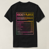 T-shirt Joueur de hockey Funny Hockey Étiquette de nutriti (Design devant)
