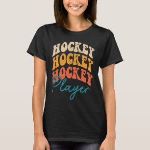 T-shirt Joueur de Hockey Funny Hockey Frisbee Rétro Vintag