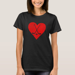 T-shirt Joueur de Hockey Retro Heart Sports de Saint-Valen