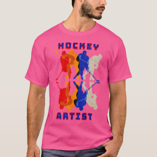 T-shirt Joueur de hockey sportif Amateur de hockey sur gla
