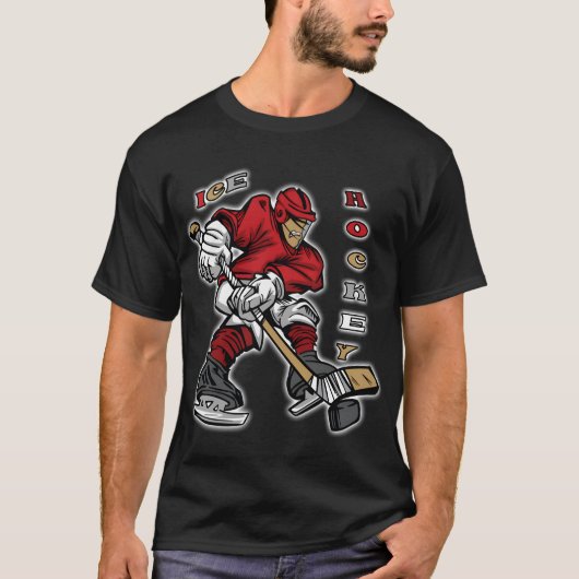 T-shirt Joueur de hockey sur glace (Devant)