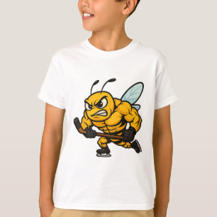 T-shirt Joueur de hockey sur glace Abeille en colère Insec