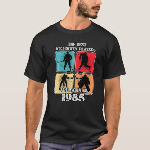 T-shirt Joueur de hockey sur glace de 37 ans 1985 37e anni