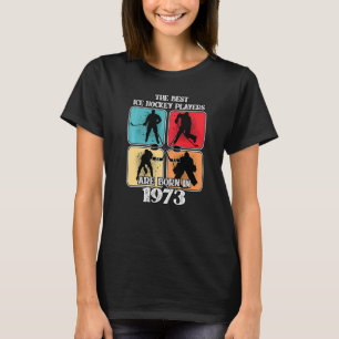 T-shirt Joueur de hockey sur glace de 49 ans 1973 49e anni