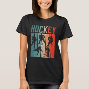 T-shirt Joueur de hockey sur glace de style vintage I Hock