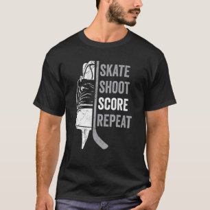 T-shirt Joueur de hockey sur glace Entraîneur Patinage Sco
