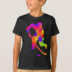 T-shirt Joueur de hockey sur glace garçons jeunesse hommes