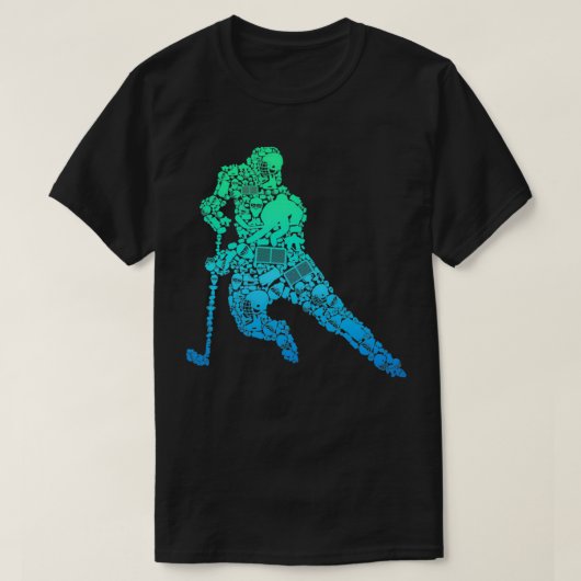 T-shirt Joueur de hockey sur glace Hockey jeunes Hommes En (Design devant)