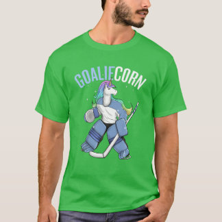 T-shirt Joueur de hockey Unicorne Goalie Goaliecorn Pun Sp