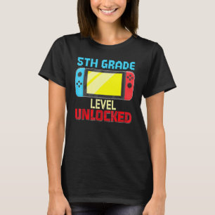 T-shirt Joueur de jeu vidéo de retour à l'école niveau 5e