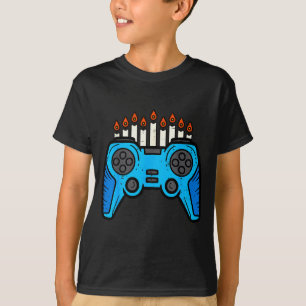 T-shirt Joueur de jeu vidéo juif Hanukkah Chanukah Hommes