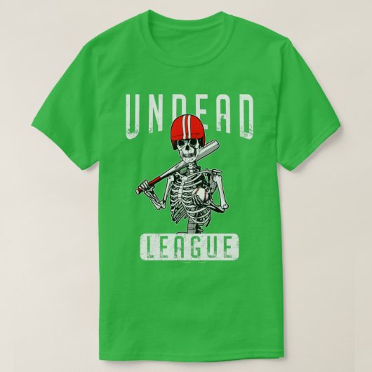 T-shirt Joueur de la Ligue de baseball des morts Halloween (Design devant)
