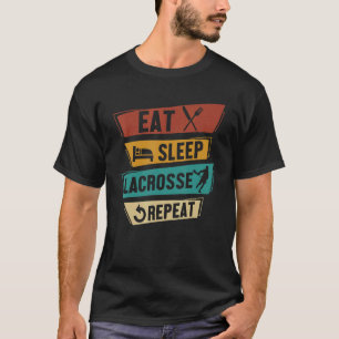 T-shirt Joueur de Lax Sport Crosse Manger Dormir Crosse R