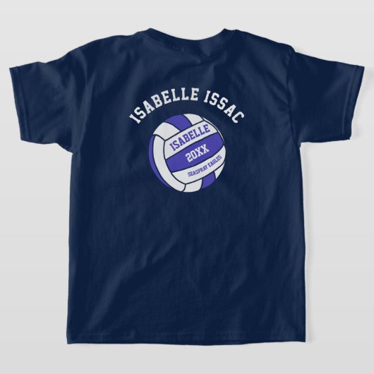 T-shirt joueur de l'équipe bleu-bleu-blanc (Couchage Retour)