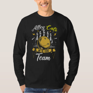 T-shirt Joueur de l'équipe de bowling Alley Cat
