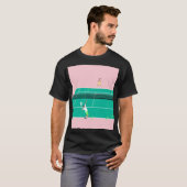 T-shirt Joueur de Match Art Moderne Pink Green (Devant entier)