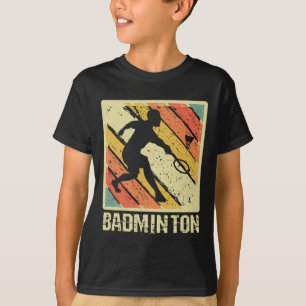 T-shirt Joueur de navette Vintage rétro Badminton