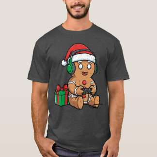 T-shirt Joueur de pain d'épice de Noël Xmas Jeux Garçons J