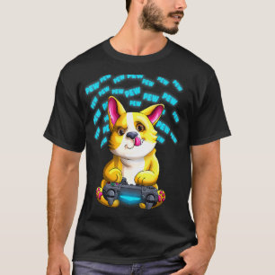 T-shirt Joueur de Pew Corgi Gallois Pewpewpew Jeu Vidéo