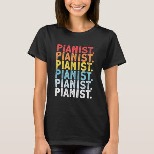 T-shirt Joueur de Piano Musique Pianiste Rétro