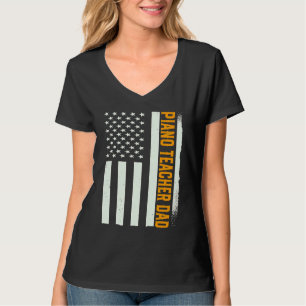 T-shirt Joueur de piano patriotique Pianiste Professeur de