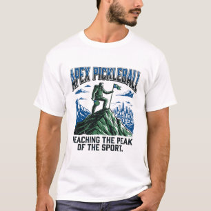 T-shirt Joueur de Pickleball Atteignant le Pic de la Monta
