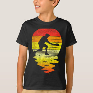 T-shirt Joueur de pickleball au coucher du soleil sport ré