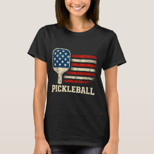 T-shirt Joueur de pickleball drapeau américain paddleball