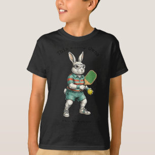 T-shirt Joueur de pickleball lapin Pâques ce lapin possède