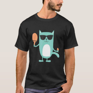 T-shirt Joueur de Ping Pong Félin - Tournoi de Sport de Je
